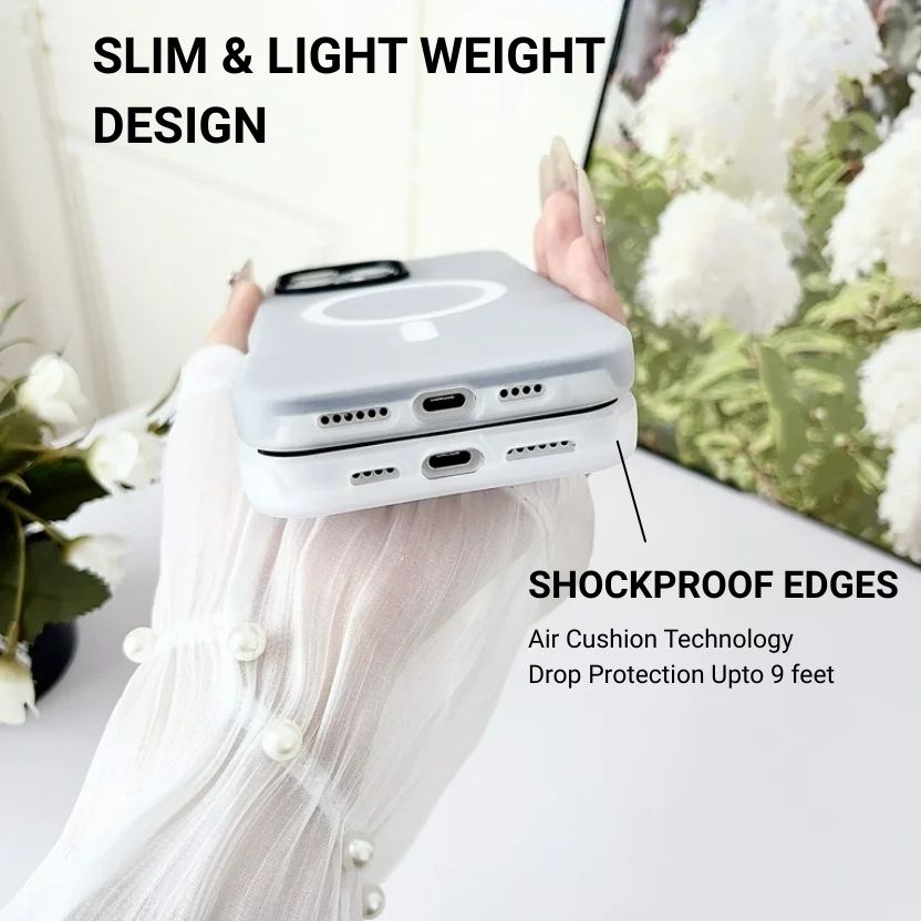 Shockproof Candy Color MagSafe Case (Black)