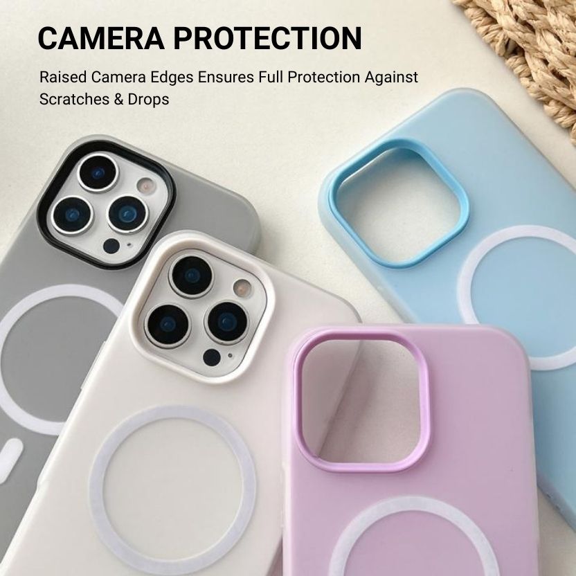 Shockproof Candy Color MagSafe Case (Black)