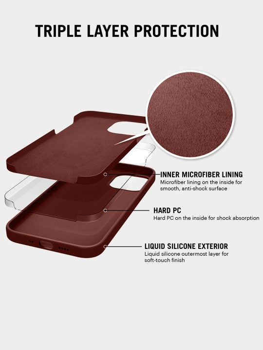 Solid Brown Silicone Case