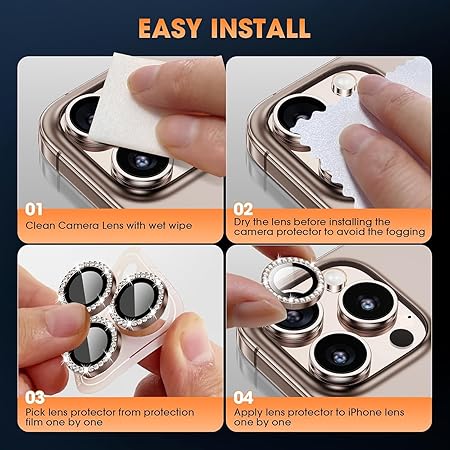 Diamond Camera Lens Protector Rings