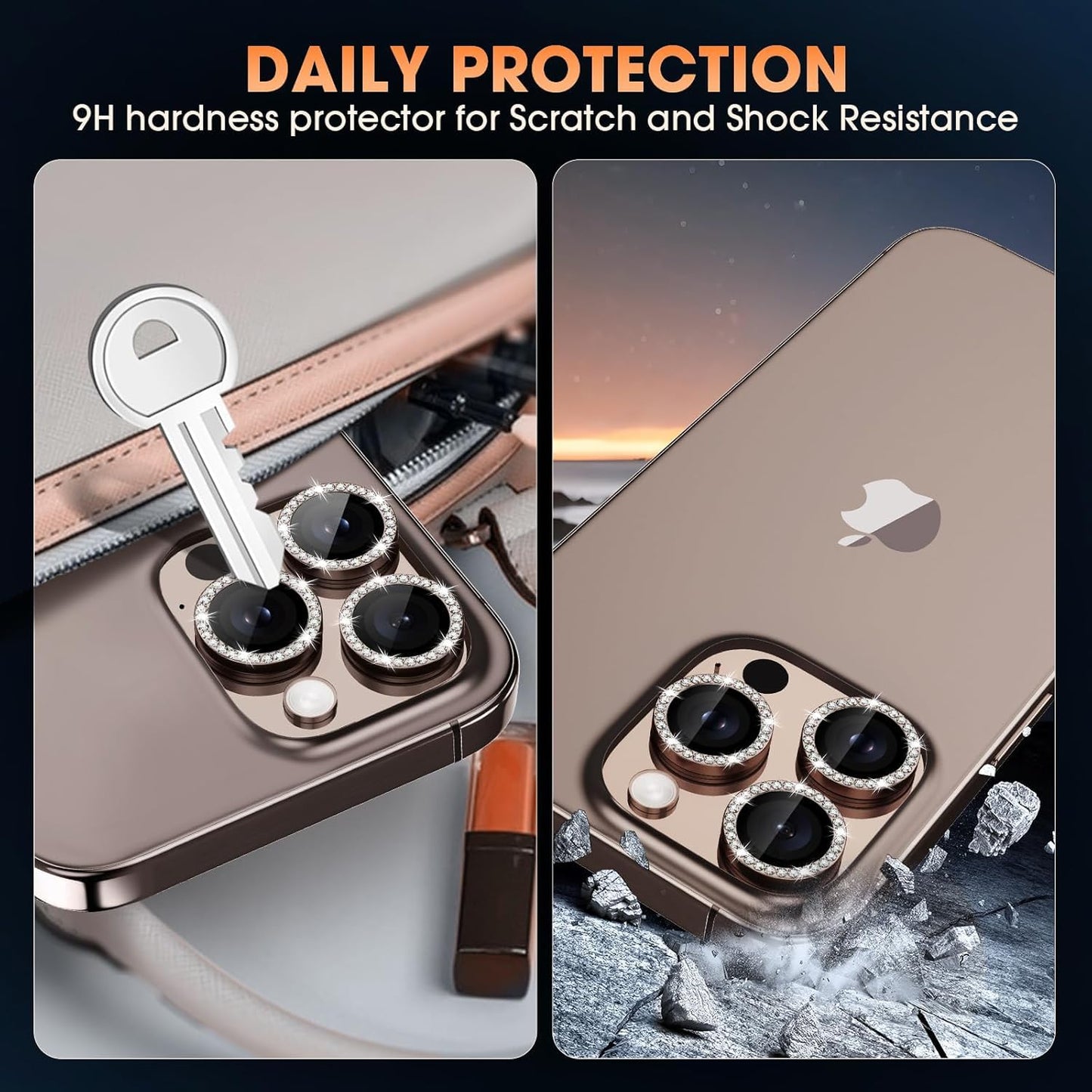 Diamond Camera Lens Protector Rings