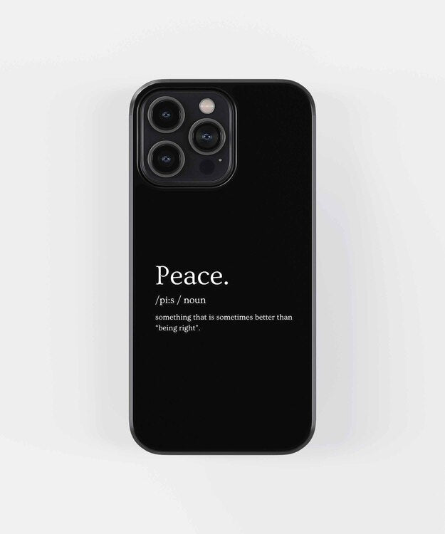 Peace Meaning Glass Case