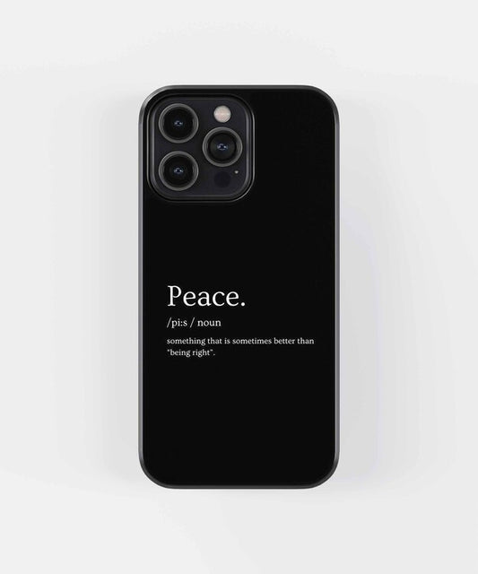 Peace Meaning Glass Case