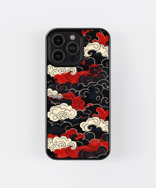 Japanese Art Clouds Glass Case