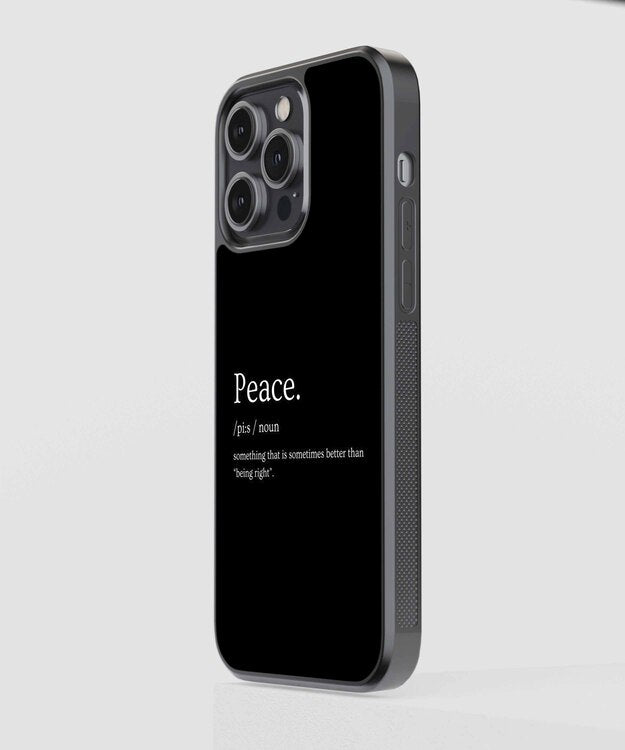 Peace Meaning Glass Case