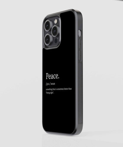 Peace Meaning Glass Case