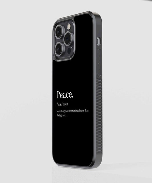 Peace Meaning Glass Case