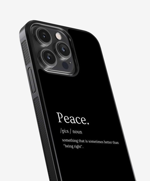 Peace Meaning Glass Case