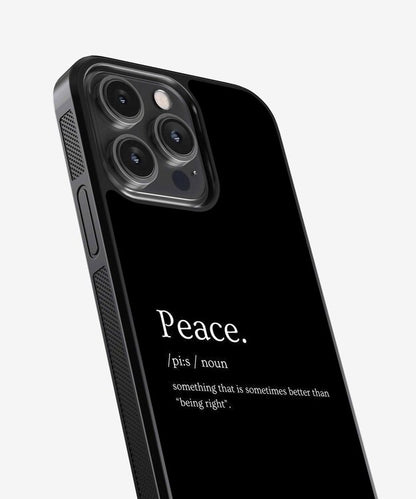 Peace Meaning Glass Case