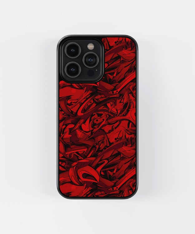 Abstract Red Glass Case