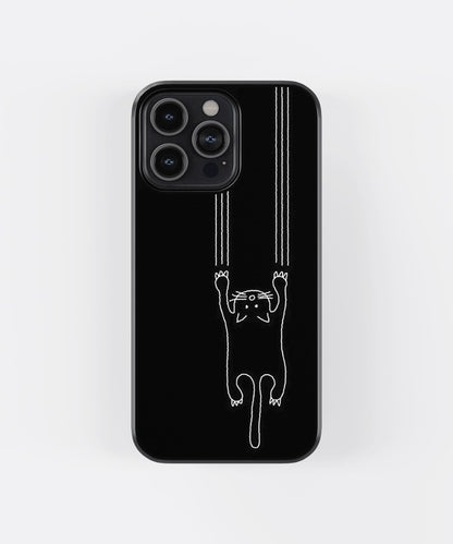 Cat Falling Glass Case