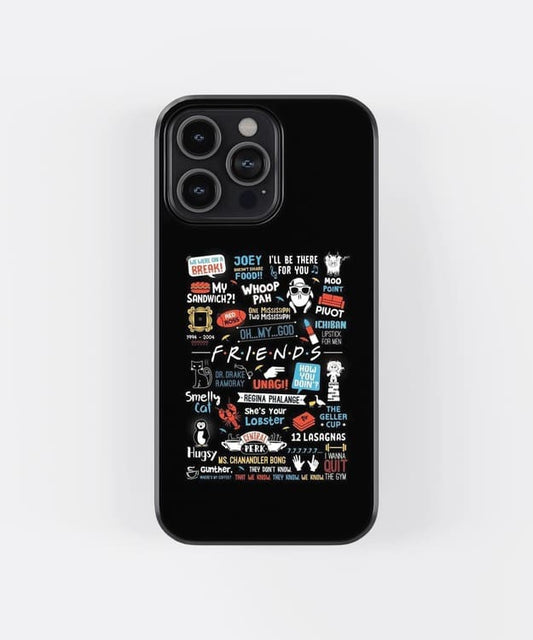 Friends Famous Quotes Glass Case