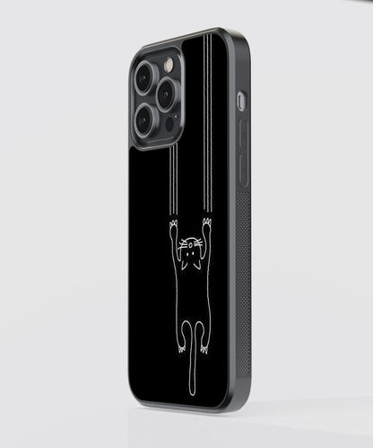 Cat Falling Glass Case