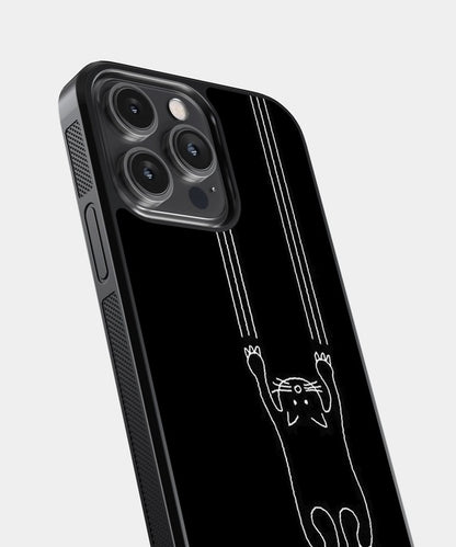 Cat Falling Glass Case