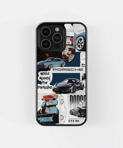 Porsche Classic Poster Glass Case