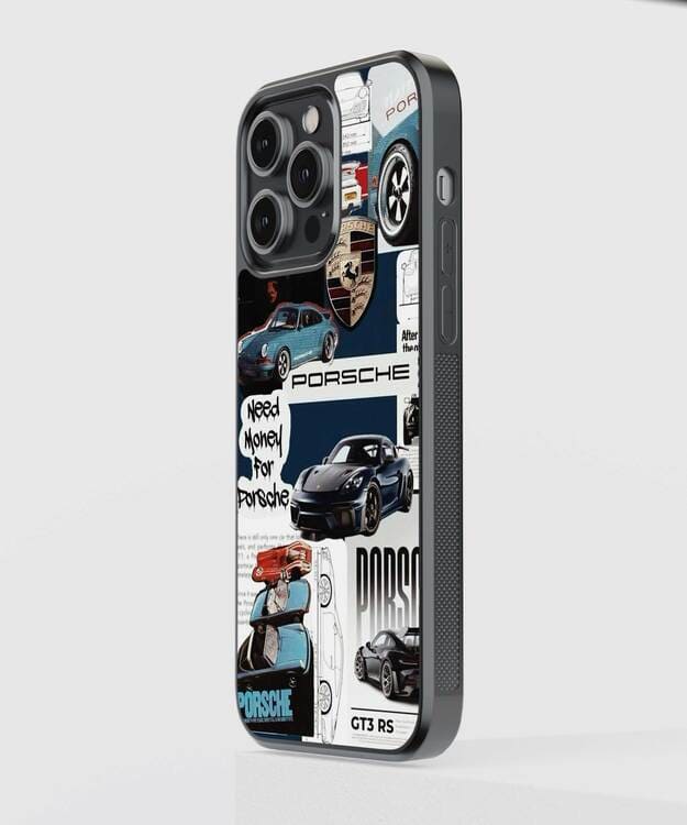 Porsche Classic Poster Glass Case