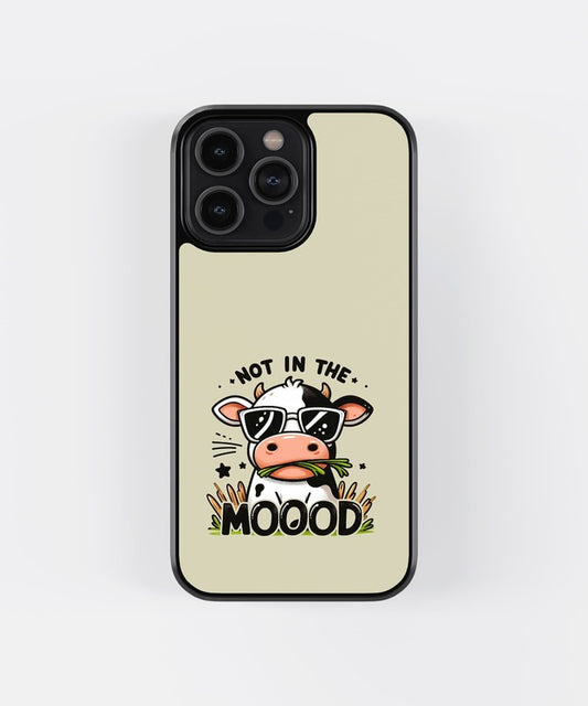 Mood Cow Cute Glass Case