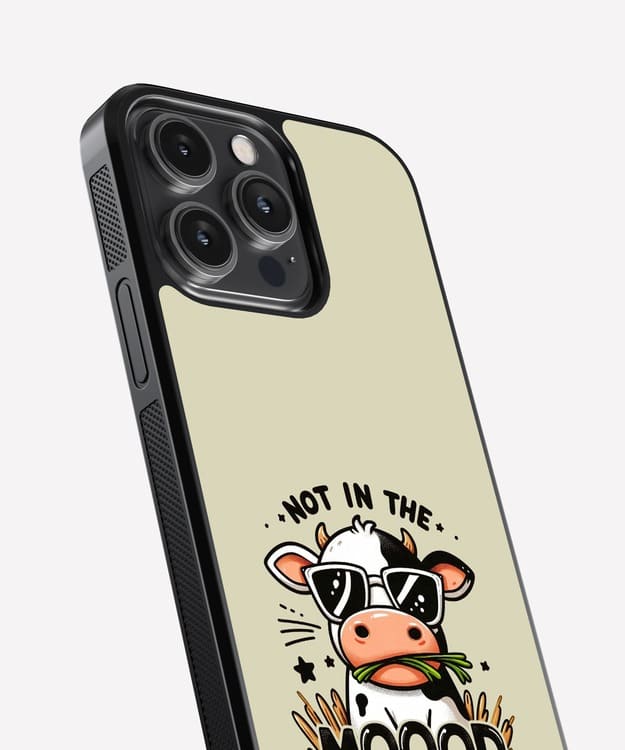 Mood Cow Cute Glass Case