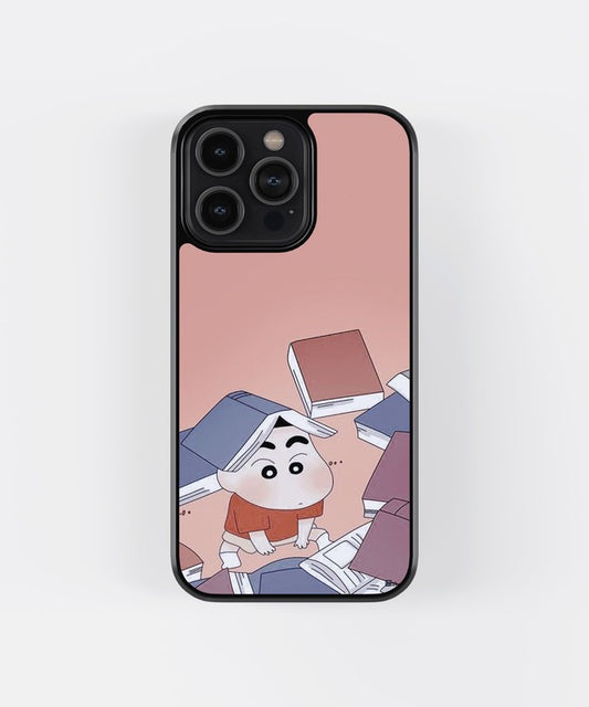 Shinchan Studying Glass Case