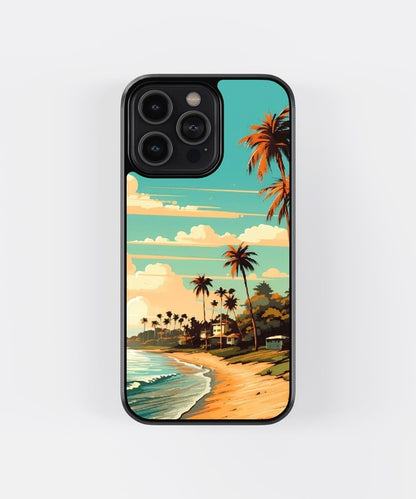 Beach Painting Glass Case