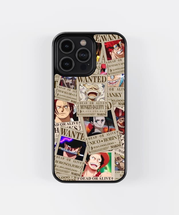 Wanted Anime Poster Glass Case