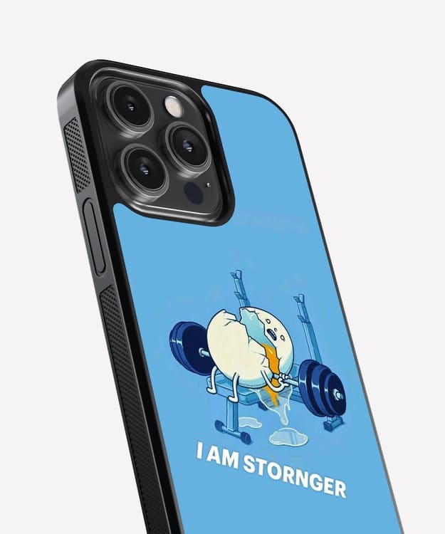 I Am Stronger Egg Glass Case