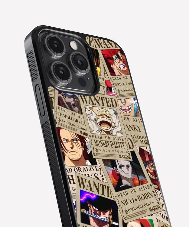 Wanted Anime Poster Glass Case