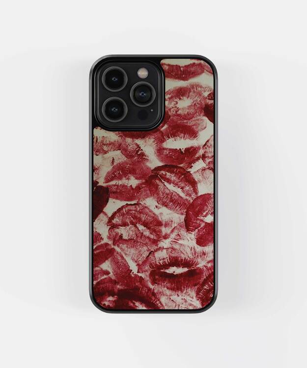Kiss Pattern Glass Case