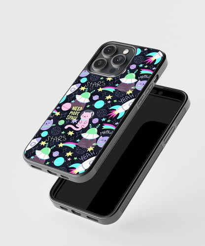 Need More Space Cat Glass Case