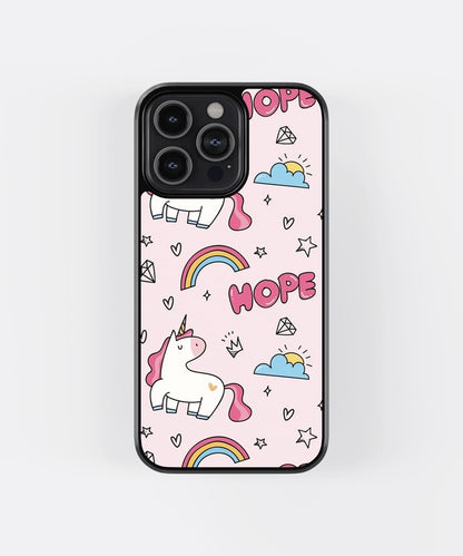 Unicorn Hope Glass Case