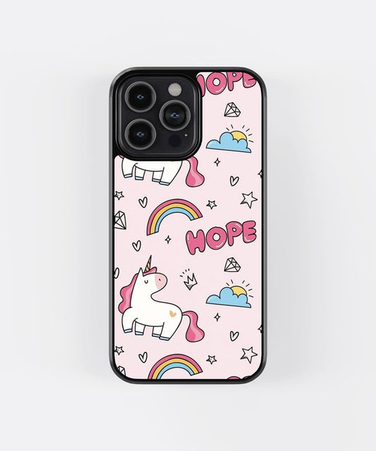 Unicorn Hope Glass Case