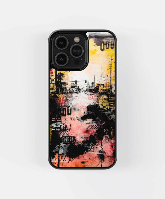Abstract Splash Art Glass Case