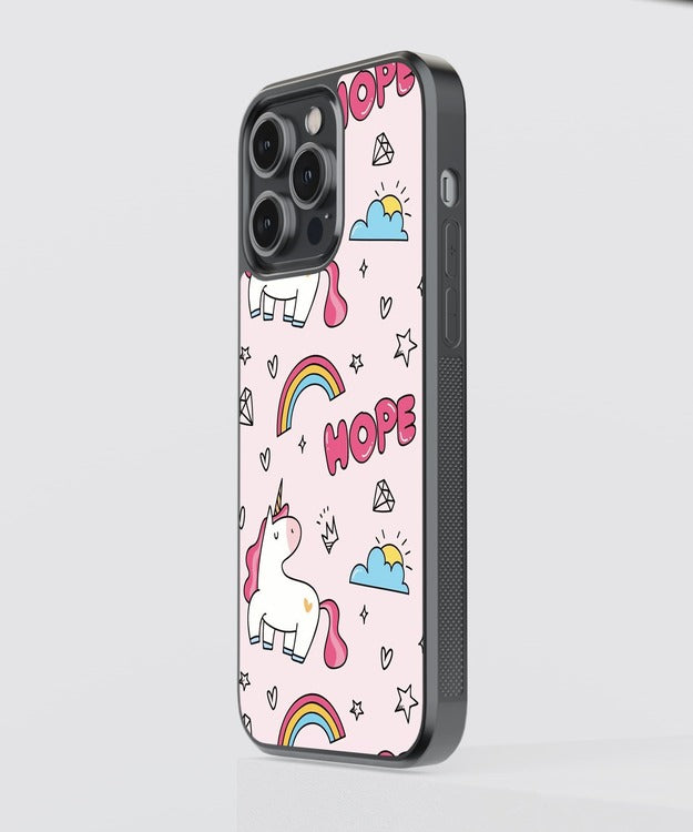 Unicorn Hope Glass Case
