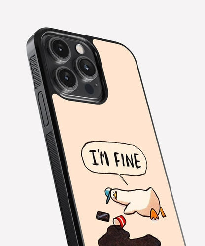 I'm Fine Duck Glass Case