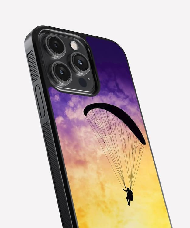 Paragliding Aesthetic Sky Glass Case