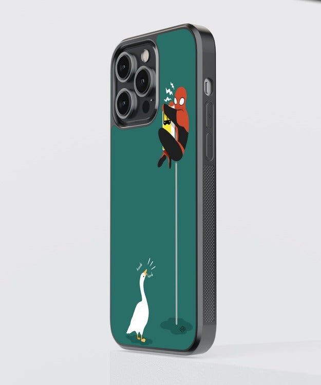 Duck Spiderman Glass Case