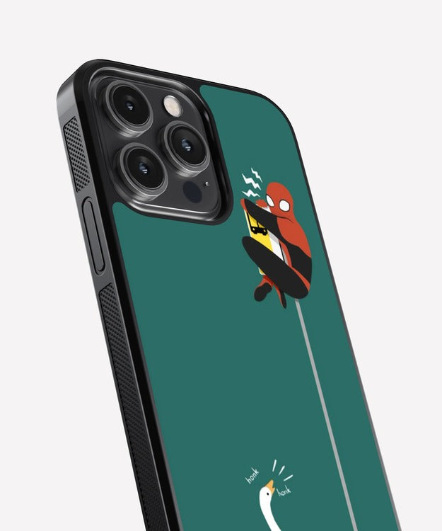 Duck Spiderman Glass Case