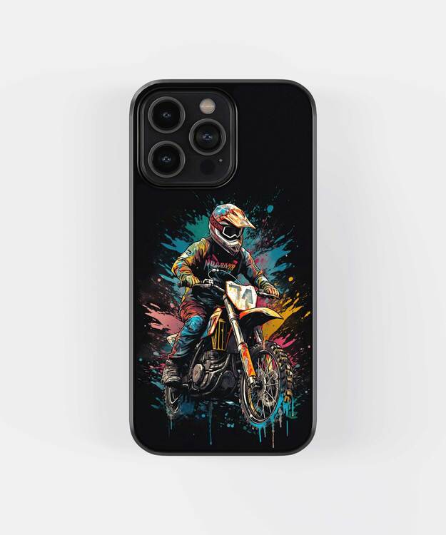Biker Art Glass Case