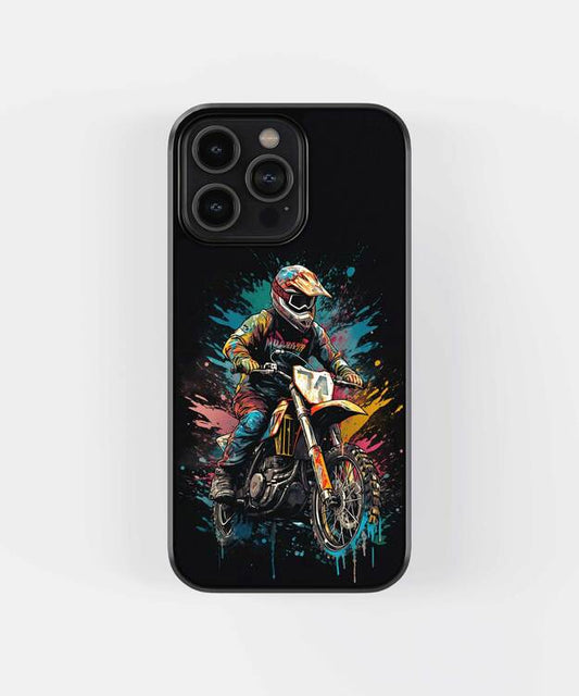 Biker Art Glass Case