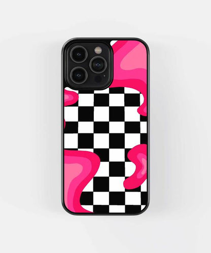 Slime Check Pattern Glass Case