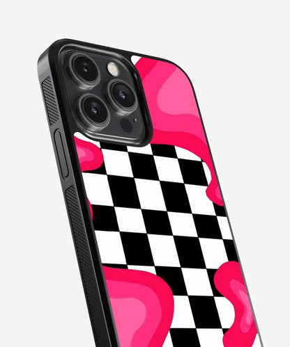 Slime Check Pattern Glass Case