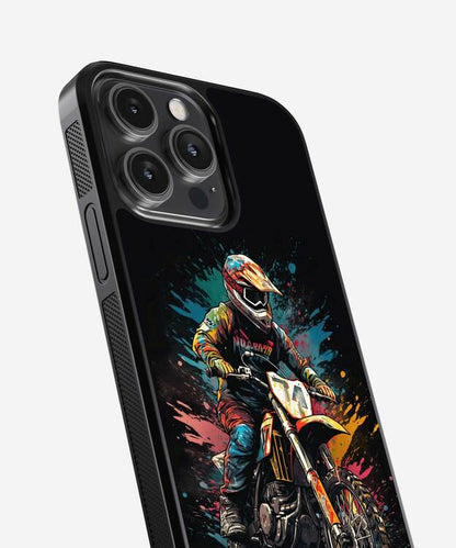 Biker Art Glass Case