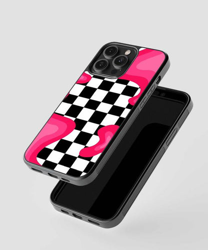 Slime Check Pattern Glass Case