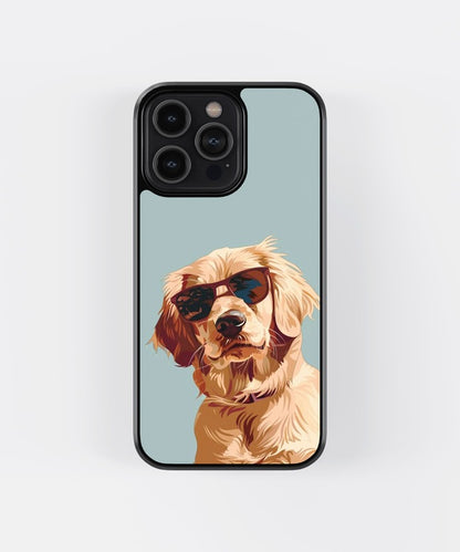Cool Golden Retriever Glass Case