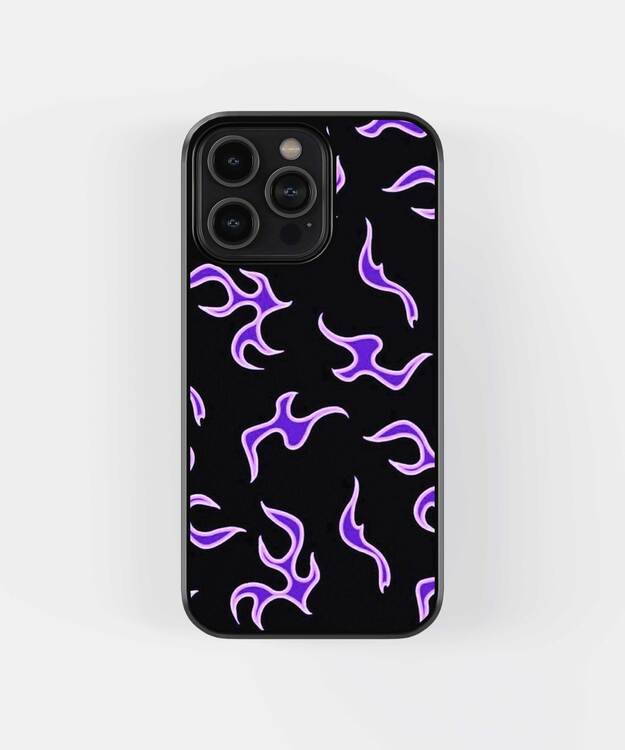 Purple Fire Glass Case