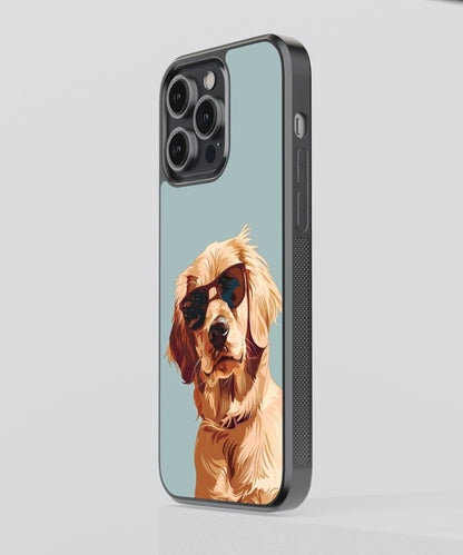 Cool Golden Retriever Glass Case