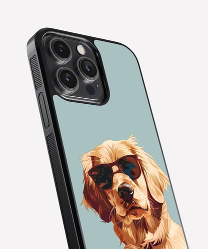 Cool Golden Retriever Glass Case