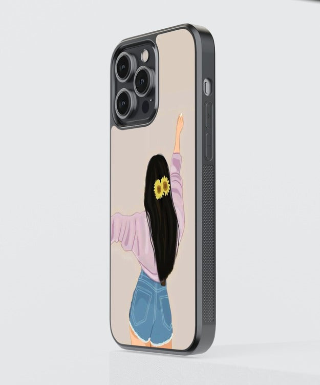 Lavender Girl Aesthetics Glass Case