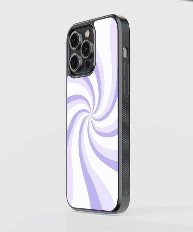 Lavender Spiral Glass Case