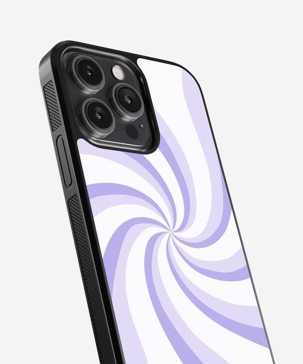 Lavender Spiral Glass Case